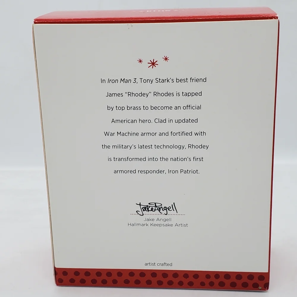 HALLMARK 2013 IRON MAN 3 SUPER HERO IRON PATRIOT MARVEL NEW NIB ORNAMENT CHRISTM - Picture 4 of 7